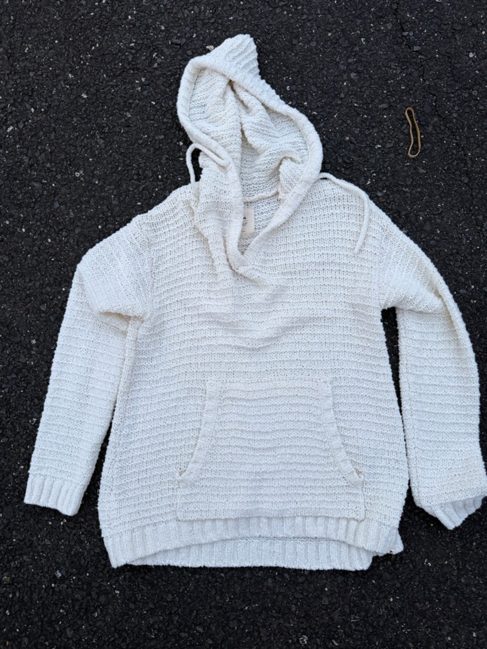 Rip Curl Cream Hooded Knit Sweater